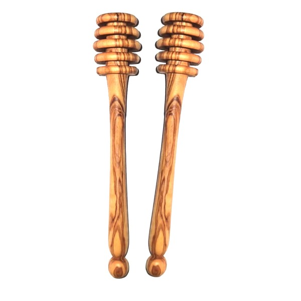Stilux® Set of 2 Olive Wood Honey Spoons, 15 cm