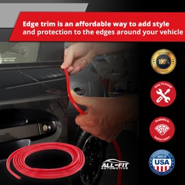 All-Fit Automotive Car Door Edge Protector – Universal DIY Edge Trim to Prevent Scratches & Dings – Flexible Adhesive Molding Trim for Cars, Trucks & SUVs (10 Ft - Yellow)