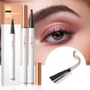 Eyebrow Pencil with 4 Fork Tip,2024 New 3D Waterproof Eyebrow