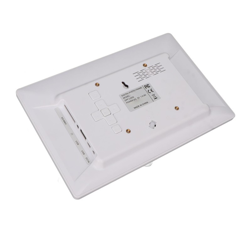 Digital Photo Frame 10in 1024x600 LCD Alarm Clock Remote Control