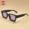 SHEEN KELLY Retro Thick Rectangular Chunky Sunglasses for Women Men