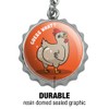 Guess What Chicken Butt Funny Keychain Chrome Plated Metal Pop