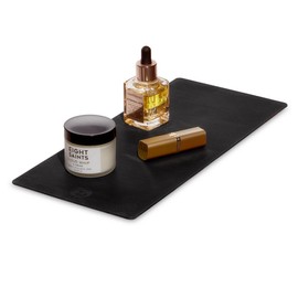iDesign The Sarah Tanno Collection Heat-Resistant Silicone Mat for Cosmetic Drawer Organizers, Black
