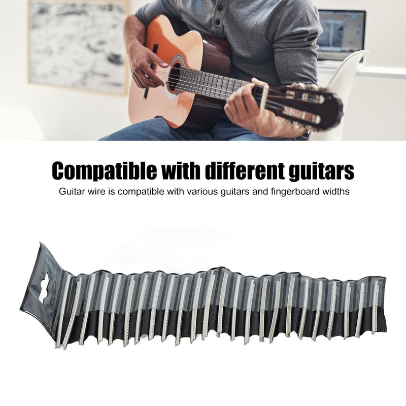 24Pcs Guitar Fret Wire Nickel Plated Alloy Copper Clear Bright