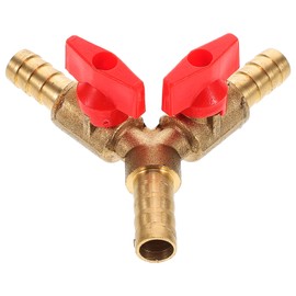 Housoutil Y-shaped valve fitting, 3-way valve, Y distributor, fuel tap, boat, barb, ball valve, 3-way shut-off valve, made of brass, 3-way shut-off valves, natural gas valve, hose, gas ball valve