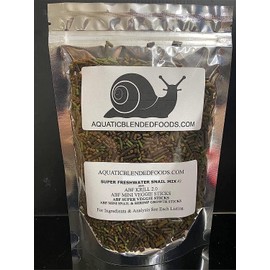AQUATICBLENDEDFOODS ABF Aquatic Freshwater Snail Food Mix #2 with Calcium- ABF2 (1oz)