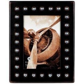 Vintage Industrial Metal with Polished Accents 4x6 frame by Burnes - 4x6