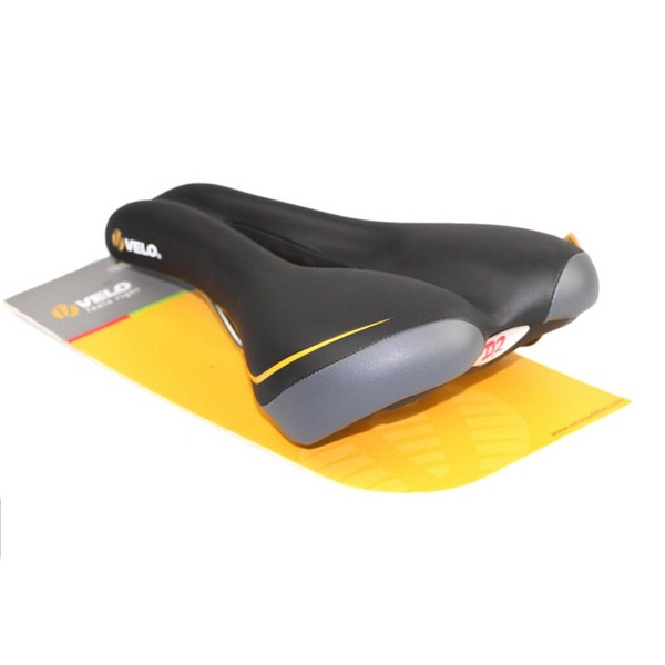 Brand Velo Plush VL-3147 Saddle for MTB Road Bike Roomy Thicken Black 3D Seat Cushion