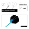 CyeeLife Pack of 200 Premium O Rings Made of Metal,