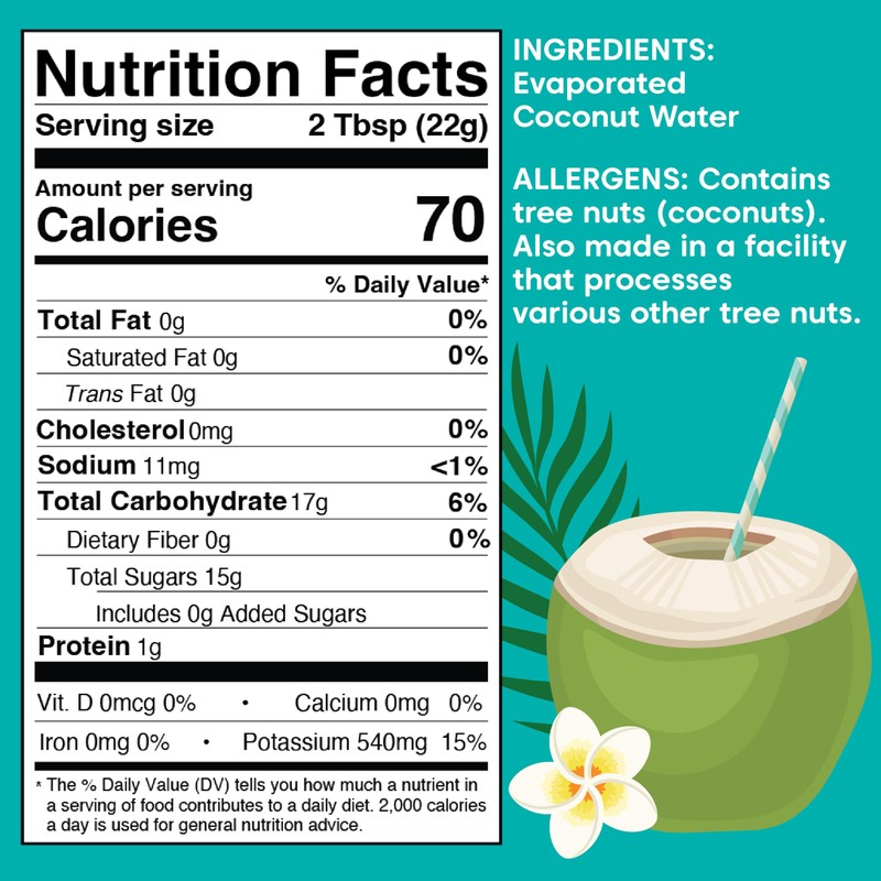 Wilderness Poets, 100% Evaporated Coconut Water Powder - No Maltodextrin,