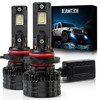 BEAMTECH 9005 Bulbs, 900% Brighter Canbus Ready 6500K White HB3