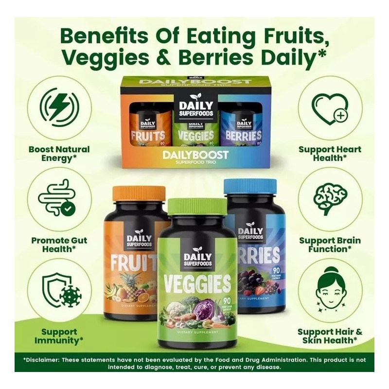 Daily Boost - 42 Different Whole Food Fruits and Veggies