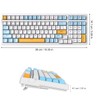 Merdia Wireless Mechanical Keyboard, Triple Mode 2.4G/USB-C/BT Gaming Keyboard 100