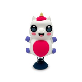 GOOFBALLS Unicorn Dashboard Dancer – Magical Happy Unicorn Bobblehead with Bright Pink Belly and Purple Hooves – Cute, Fun Car Accessory and Gift for Anyone Who Needs a Little Magic Plastic