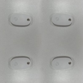 Air Tags-4 Pack, Bluetooth Tracker Works with Apple Find My APP (iOS Only), Track with Protective Case/Key Ring/Lanyard, 4 White