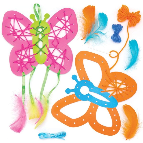 Baker Ross AW406 Butterfly Dreamcatcher Kit (Pack of 4) Make
