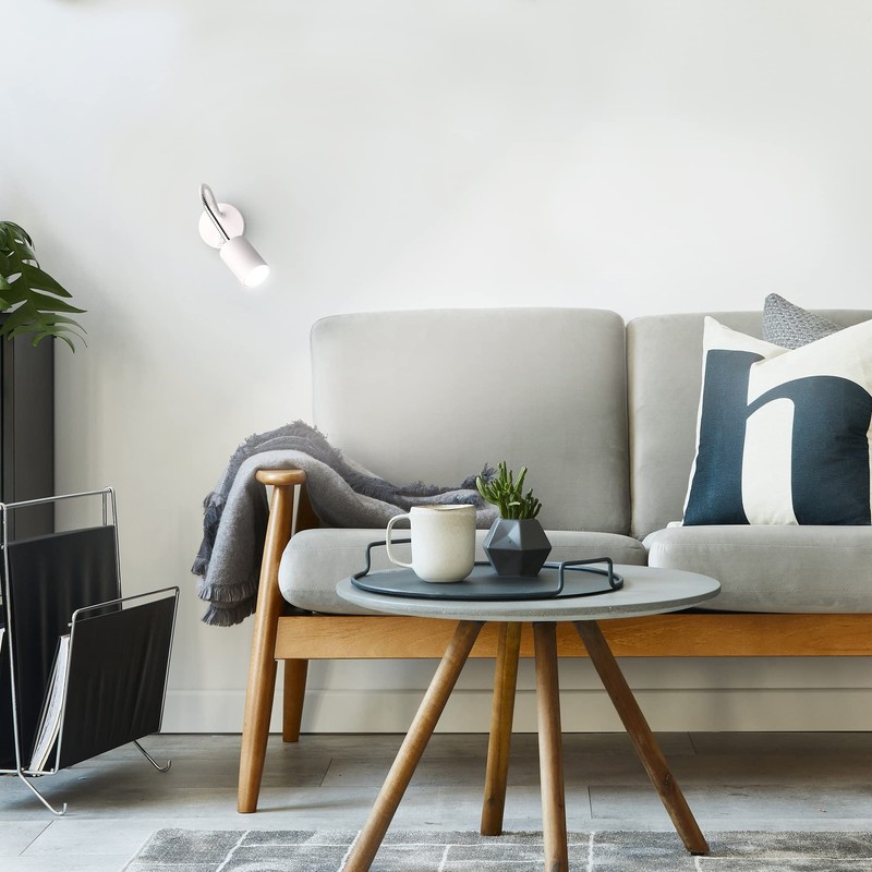 ledscom.de Waika Reading Lamp with Gooseneck and Switch Matte White