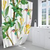 LIVETTY Shower Curtain180x180cm, Waterproof Polyester Fabric Bath Curtain With 12