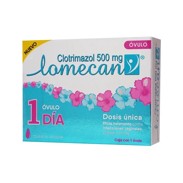 Lomecan V Óvulos 500 Mg, 1 Óvulo