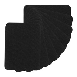PATIKIL Fabric Iron-on Patches, 8Pcs 5x4 Inch Inside & Outside Strong Glue 100% Cotton Repair Patches Kit for Clothing Pants Mending and Decorating, Black