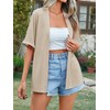 Famulily Open Front Half Sleeve Side Split Cardigans for Women,