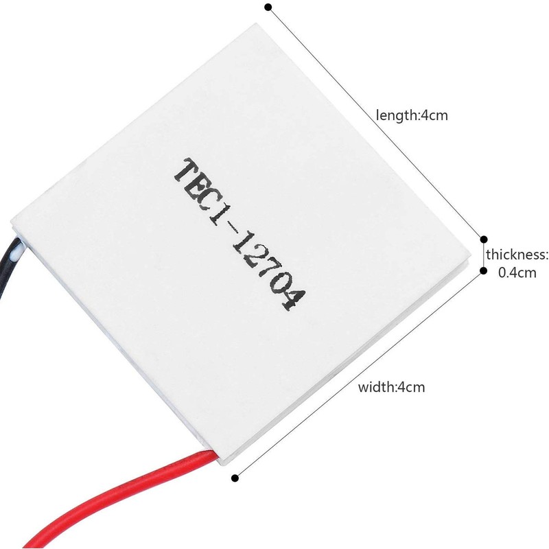 DollaTek 2pcs TEC1-12704 40x40MM Thermoelectric Cooler Peltier Refrigeration Plate