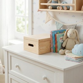 Creative Deco Large Wooden Box, 30 x 20 x 14 cm