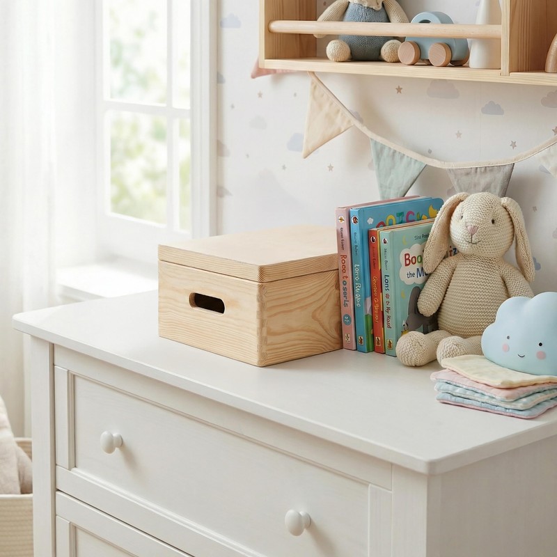 Creative Deco Large Wooden Box, 30 x 20 x 14