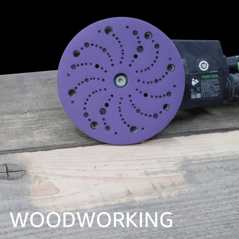 FASTPLUS 150mm Sanding Discs,25PCS Ceramic Orbital Sander Discs,220 Grit Sandpaper