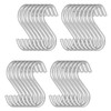 YOUNTHYE 100 Pack 2.8 inch S Hooks for Hanging Stainless