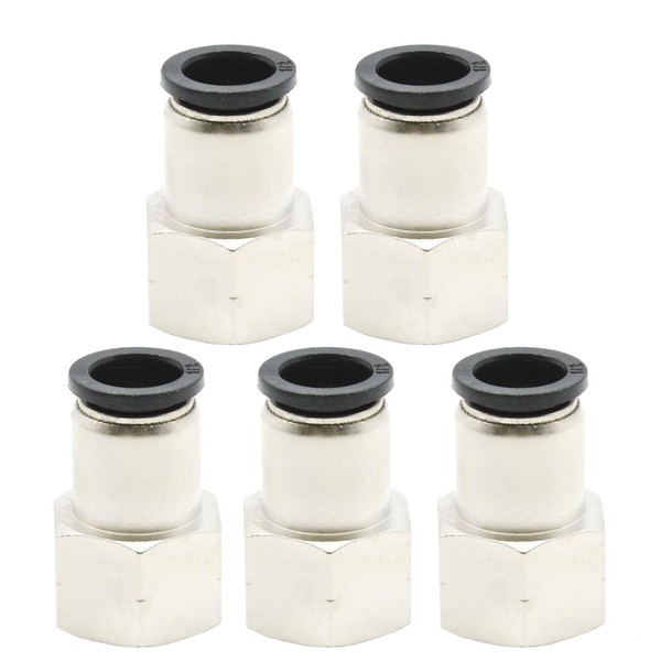 EATAKWARD 5 Pack 1/2 OD Push to Connect Fittings, 1/2