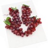 Woration 4 Bunches Artificial Grape Lifelike Simulation Fruit Decorative Fake