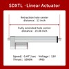 Stroke 200mm 7.87" 220 lbs High-Speed 0.47"/sec 12v Volt Electric