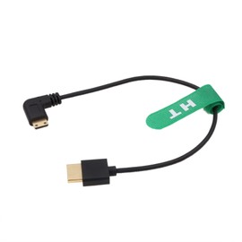 HangTon 4K 120Hz 8K 30p Mini HDMI Cable for Canon EOS R RP 5DIV ATOMOS Ninja V Shinobi Nikon Z6 D750 Sony XR50 NEX Portkeys BM5 Monitor Type A C HDMI 2.1 Left Angle 30 cm