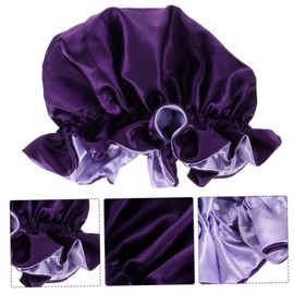 OHPHCALL Silky Sleep Hat Double Layer Hair Bonnet for Women Satin Bonnet Shower Cap Hair Loss Protection Chemotherapy Patient Cap