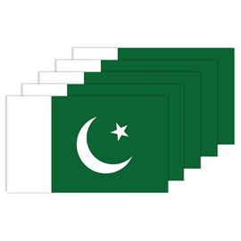 Pakistan Flag Sticker,5PCS Pakistani Decal Decoration,Waterproof Decor for Laptop Window Car Suitcase