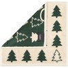 Cawö Home Flannels Christmas Edition Christmas Trees 794 Natural Green