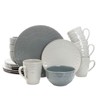 Elama Round Tahitian Stoneware Pearl Collection Dinnerware Dish Set, 16