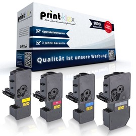 4 x Print-Klex Toner Cartridges Compatible with Kyocera Ecosys M 5521 CDN Ecosys M 5521 cdw Ecosys P 5021 Ecosys P 5021 CDN Ecosys P 5021 cdw ECOSYS P 5021 Series TK-5230 Black Cyan Magenta Yellow