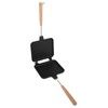 Double Sided Frying Pan Aluminum Solid Wood Anti Stick Stovetop