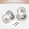 Probrico(10 Pack Round Satin Nickel Single Dummy Door Knobs, Individual