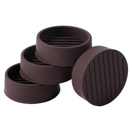 1.5x1.5 Round Rubber Furniture Caster Cups, Anti-Sliding Furniture Pads Bed Stopper Floor Protectors with Grip - Protect Any Flooring