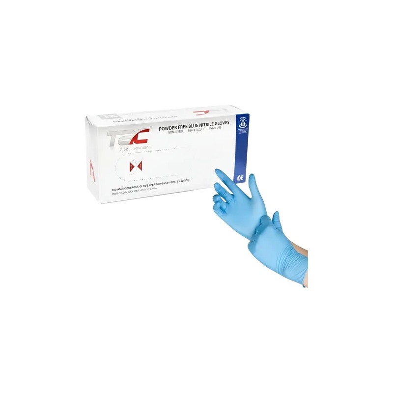 Guantes Nitrilo Tac Azul Desechables Libres Polvo