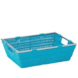 kela "Noblesse Basket, Plastic, Turquoise, 33 x 25 x 10 cm