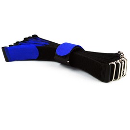 10 x Cable Ties, Metal Eyelet, Hook/Fleece on Same Side, 30 cm, Blue, Cable Management for Business, Office, Desk, Hobby Cable Ties, Reusable