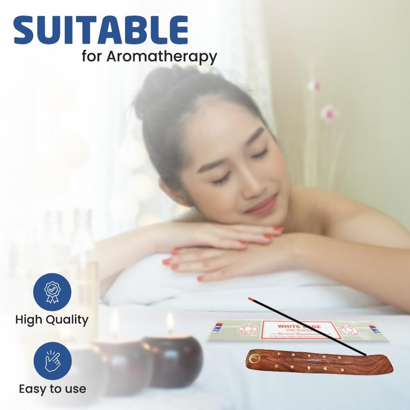 12x15g Incense Sticks with Incense Sticks Holder for Meditation, Aromatherapy,