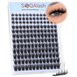 Manga Lash Clusters with Spikes Anime Eyelash Clusters for Baddie Makeup