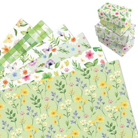 MORAINJAY 12 Sheets Flowers Wrapping Paper Floral Gift Wrapping Paper for Birthday, Spring, Wedding, Mother's Day, 68 x 50 cm