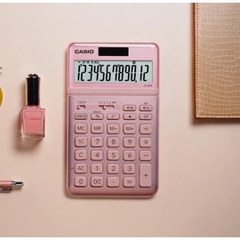 CASIO Stylish Calculator, Light Pink, 12 Digit, Just Type, JF-S200-PK-N