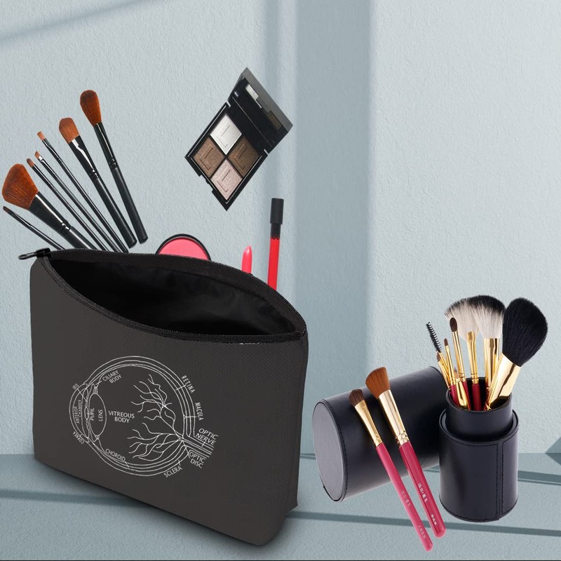 Funny Optometrist Makeup Bag Eyeball Anatomy Optometric Technician Cosmetic Bag